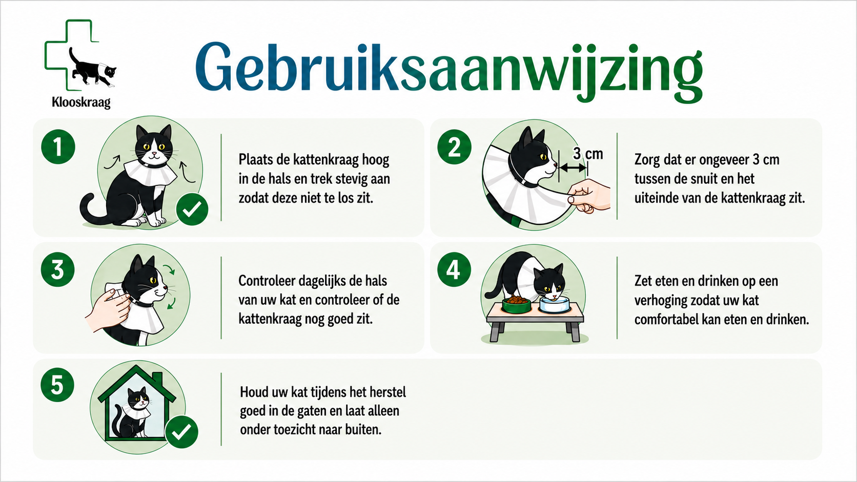 hoe onze kattenkraag te gebruiken ?